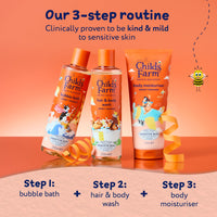Childs Farm Kids Hair & Body Wash, Sweet Orange | Tear-free, Gently Cleanses | Suitable for Dry, Sensitive Skin, 250ml