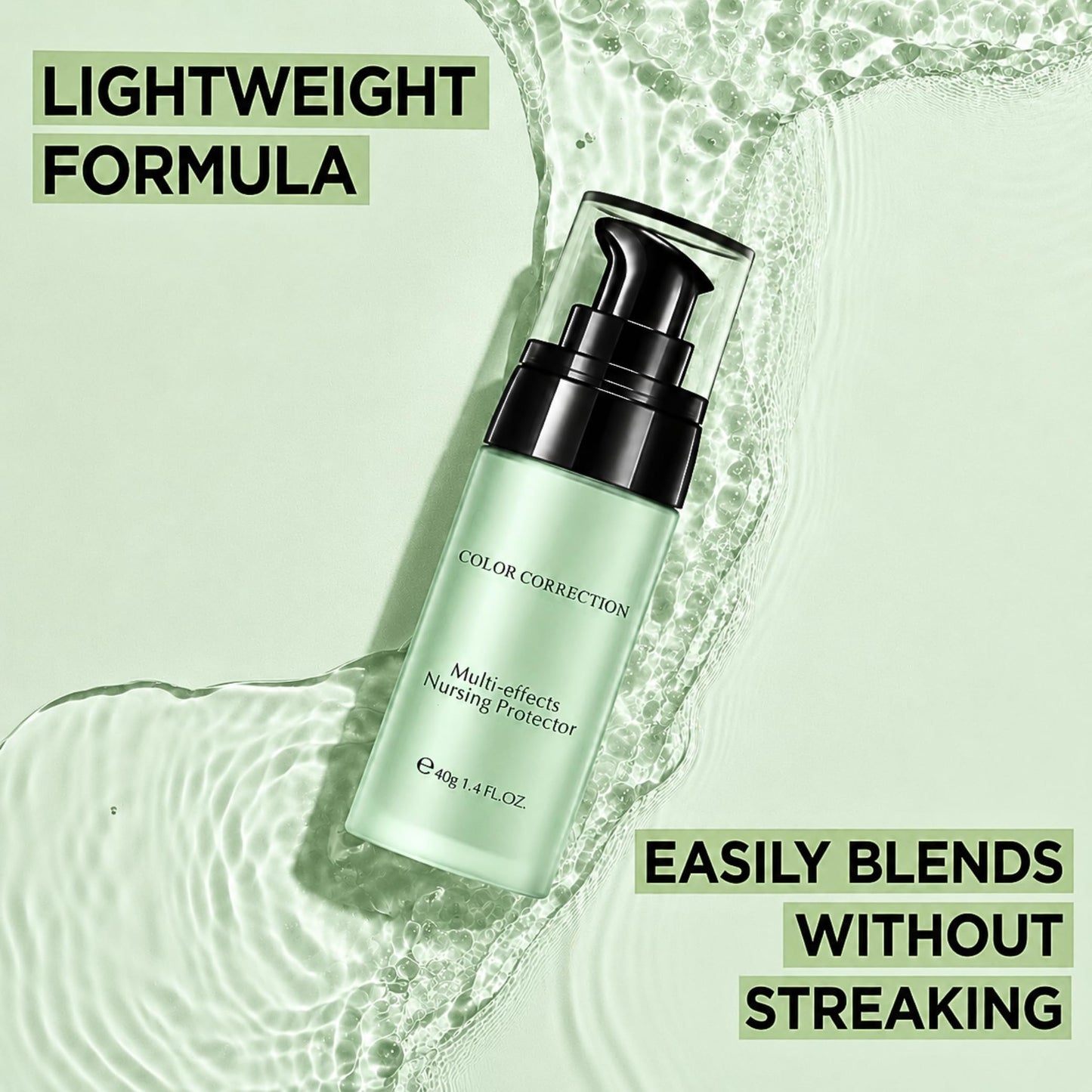 Lumiter Green Colour Corrector for Redness, Anti-Redness Face Primer, Natural Make up Primer for Sensitive Skin, Green Concealer, Lightweight Hydrating Formula, 40g
