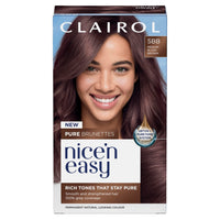 Clairol Nice n’ Easy Pure Brunettes Hair Colour | Pure and Rich Brown Tones | Smooth, Natural Hair Colour | With Pre-Colour Serum | 100% Grey Coverage | 5BB Medium Blush Brown| Permanent Hair Dye
