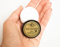 Goats Milk Moisturising Cream 15g by Elegance Natural Skin Care for dry sensitive skin Travel Size