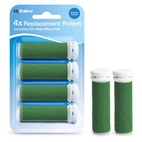 My Rollers 4 x Extreme Coarse Green Replacement Rollers Compatible with Emjoi Micro Pedi