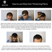 MANE Hair Thickening Fibres by Mane - Direct from the manufacturer - (Black) 15 grams