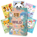 7th Heaven Go Wild Face Mask Gift Set - 5 Fun Animal Themed Skin Care Sheet Masks - Unicorn, Llamacorn, Panda, Tiger and Kitten