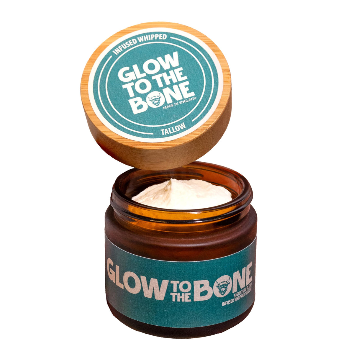 Glow to the Bone Signature Blend Infused Whipped Tallow Cream | Grass-Fed Tallow & Rare Oils Moisturiser for Face & Body | Hydrating, Soothing, Anti-Aging Organic Skincare for Sensitive, Dry, Oily, & Eczema-Prone Skin
