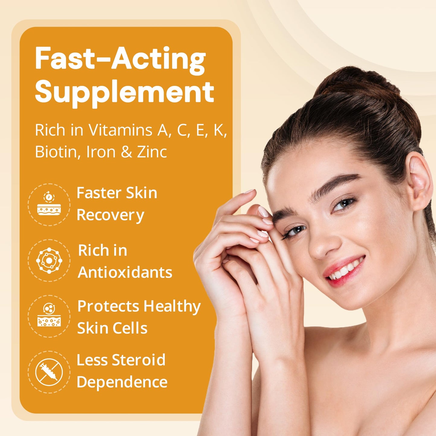 STRENGTH & SPICES100% Natural Vegan Food Supplements Strength & Spices Psoriasis Relief Skin Care Supplements, Immune System Booster with 31 Powerful Ingredients and Amino Acids, Soothes Red, Flaky Skin, 1000 mg, 60 Vegan Capsules
