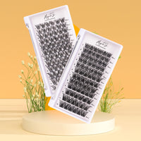 Magnetic SL Individual Lashes 72 Cluster Lashes 3D False Eyelashes Natural Look D Curl Reusable Fluffy Individual Cluster Lashes Soft Eyelashes DIY Cluster Eyelash Extensions Mix 10-16MM-DM01