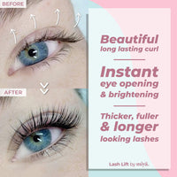 MIYA LASH 2 in 1 Lash Lift & Brow Lamination Lotion Set | Sachet Refill for Lash Lift Kit & Eyebrow Perm | Fast Acting 3-Step Lifting, Setting Lotions with Nutrition Serums | 10 Treatments | Salon Use