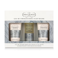 Percy & Reed Hair & Scalp Regime, Strengthening Shampoo, Conditioner and Scalp Concentrate 50ml Each, Perfect Bundle for Dry Damaged Fragile Strands, Includes Hair Growth Serum, Reduces Breakage
