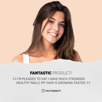 Horbäach Hair Skin Nail Gummies for Teens | 60 Count | Raspberry Flavour | 5000ug of Biotin for Hair Growth | with Folic Acid, Inositol, Choline & More | Suitable for Vegans | by Horbaach