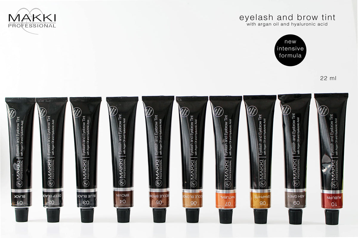 08 Graphite Blonde Makki Professional Intensive Eyelash and eyebrow tint dye with argan oil & hualuronic acid 22ml