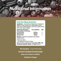 Vit Direct - Irish Sea Moss Gummies - 60 Apple Flavoured Gummies - Supports Immunity & Digestion - Rich in Vitamins - Improves Energy Levels - Vegan-Friendly Supplements
