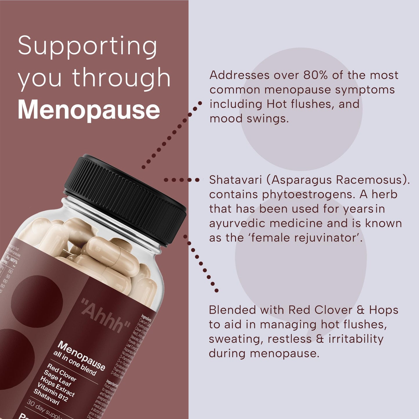 Paused Menopause Relief Tablets - 60 Capsules | All-in-One Formula, Vitamins, Calcium, Herbal Extracts | Hot Flash & Mood Relief | Energy & Joint Support | Stay Healthy, Happy & Productive