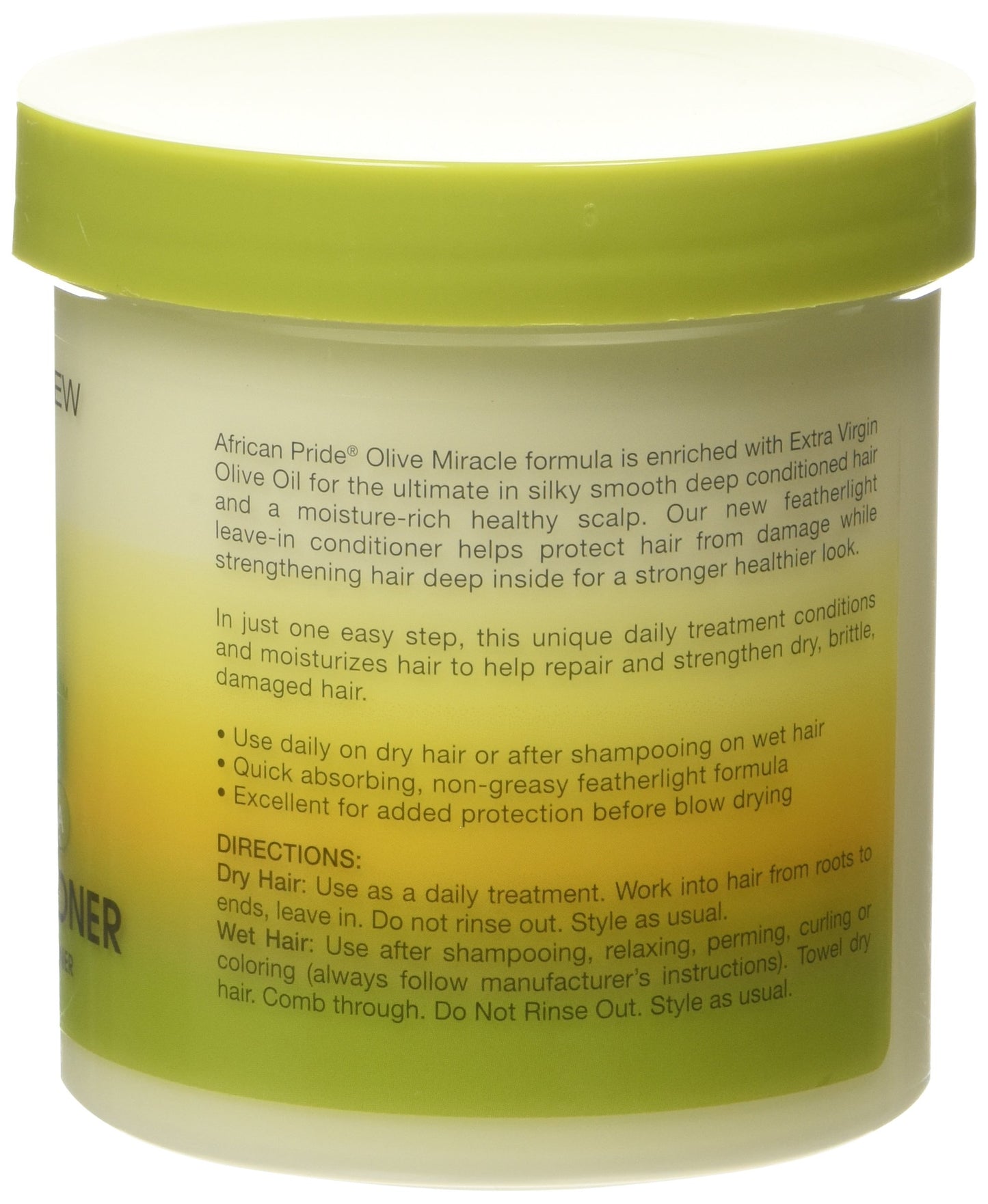 African Pride Olive Miracle Anti-Breakage Leave-In Conditioner 425g/15oz