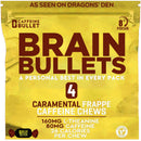 Caffeine Bullet 80mg Caffeine & 160mg L-Theanine Focus Enhancing Energy Chews – Neuroscience Backed Nootropic Stack, Mental Acuity & Cognitive Support | Caramel Frappe Flavor Brain Bullet, 1 Pack