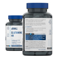 Applied Nutrition Glutamine 4K - L Glutamine 4000 mg Per Serving, Restore Amino Acid Levels (120 Capsules - 30 Servings)