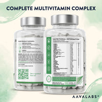 Multivitamin Complex with 24 Vitamins and Minerals + Ashwagandha and Rhodiola Rosea - Multivitamin Tablets for Women and Men - with Vitamin C & Vitamin D - Multivitamins and Minerals - 120 Capsules