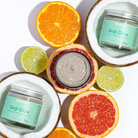 WildMint Goji Glow Natural Scrub | Detoxifying Açaí & Goji Body & Face Exfoliator for Dry Skin | Removes Dead Skin | Helps With Acne, Large Pores & Hyperpigmentation | UK Vegan & Cruelty-Free 120ml