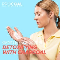 Face Scrub, Premium Exfoliating Charcoal Face Scrub 70ml by PROCOAL - Instantly Reveals Skin's Natural Radiance, Exfoliating Scrub & Charcoal Face Wash Combined For Men & Women - Made in UK