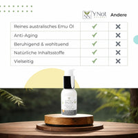Y Not Natural Pure Emu Oil - Face Moisturizer, Body Oil & Hair Growth Oil - Organic Skin Care with Vitamin E Oil, Omega 3-6-9 - Multi-Use Face Oil, Scalp Oil & Cuticle Oil- Australian Emu Oil (200ml)