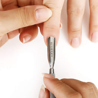 BLUESKY Bluesky Cuticle Pusher Tool and Nail Cleaner, Professional, Double Ended, Metal, Stainless Steel, Gel Nail Polish Remover, Scraper