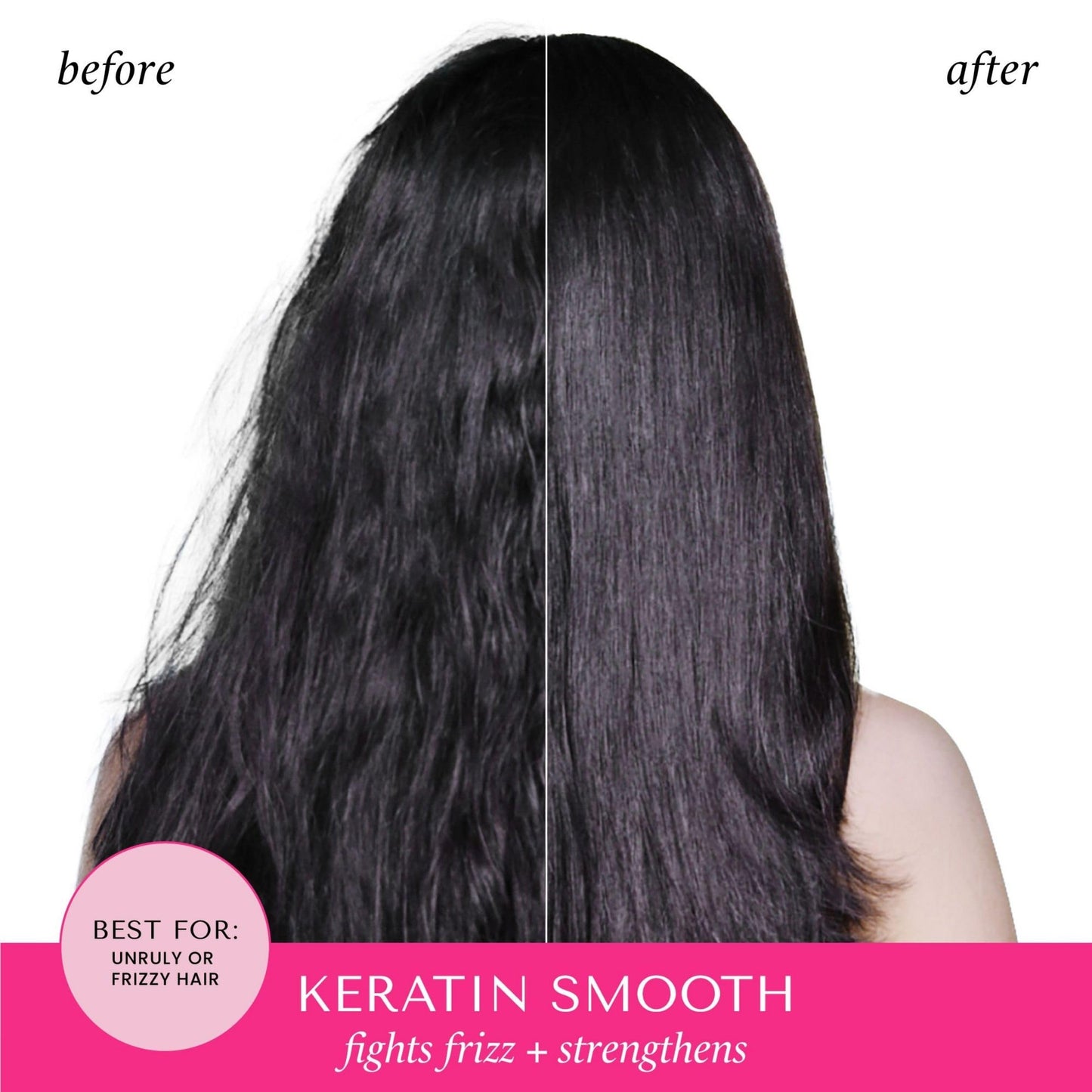 HASK Keratin Smoothing Deep Conditioner Treatment for all hair types, colour safe, gluten-free, sulfate-free, paraben-free - 1 50mL Packette