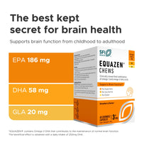 Equazen EQUAZEN Chews | Omega 3 & 6 Supplement | Blend of DHA, EPA & GLA | Supports Brain Function | Suitable for Children from 3+ to Adults | 60 Strawberry Flavoured Chews