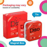 Diso Energy Supplement with Vitamin B12 - Box of 30 Oral Dissolvable Strips, Caffeine Help Reduce Fatigue, Tiredness & Mood Swings, Vegan, Sugar & Gluten Free