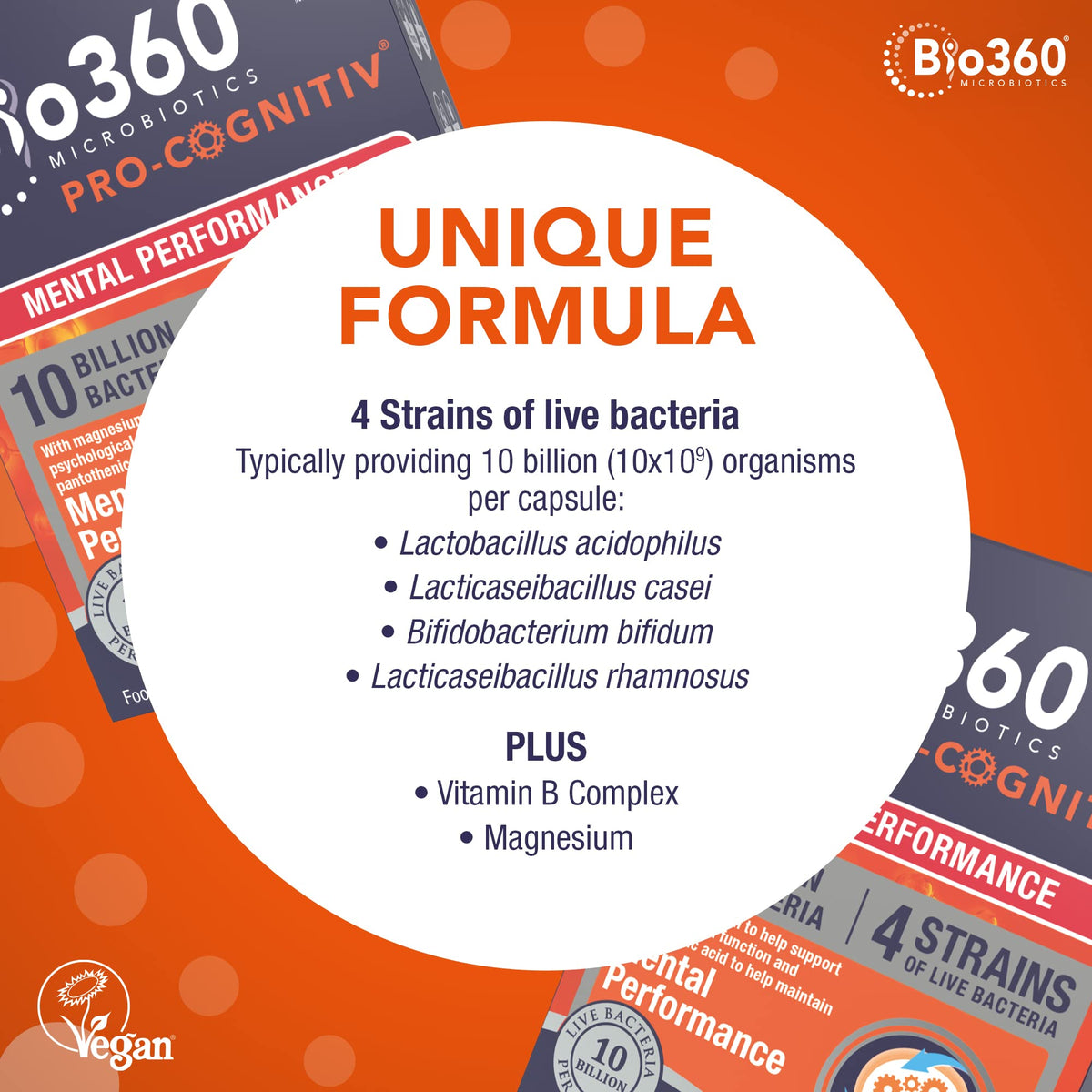 Natures Aid Bio360 Pro-Cognitiv (10 Billion Bacteria), from Natures Aid, Mental Performance, 60 Capsules