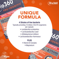Natures Aid Bio360 Pro-Cognitiv (10 Billion Bacteria), from Natures Aid, Mental Performance, 60 Capsules