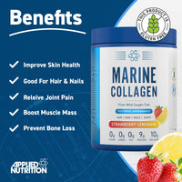 Applied Nutrition Marine Collagen Powder - Hydrolysed Collagen Protein, Healthy Skin, Hair, Nails (Strawberry & Lemonade) (300g - 25 Servings)