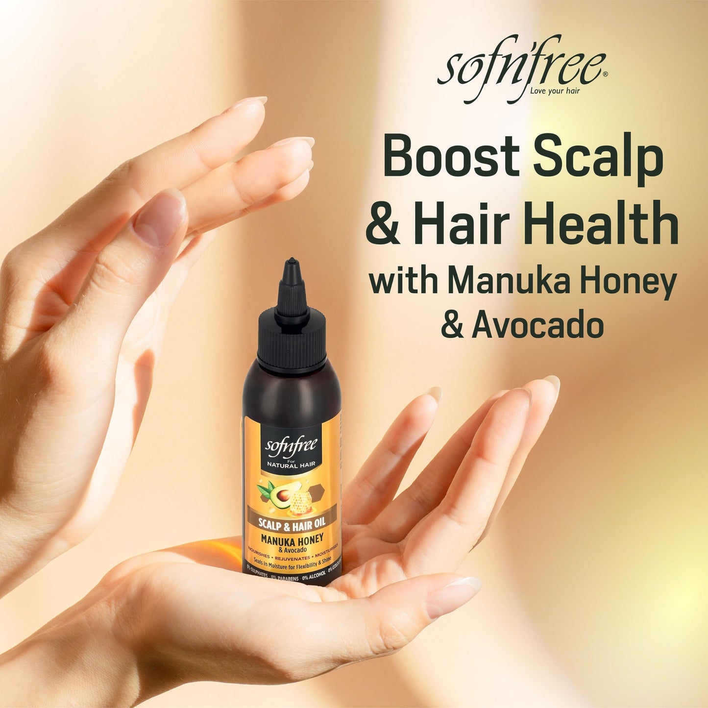 SOF N' FREE SofN'Free - Manuka Honey Scalp & Hair Oil, 100 ml
