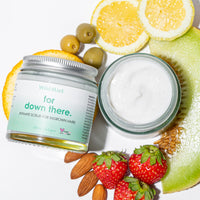 WildMint Intimate Scrub for down there| Ingrown Hairs, Razor Bumps, Hyperpigmentation |Natural Bikini Line Exfoliator for Shaving Rouitine| Removes Dead Skin | UK Made Vegan & Cruelty-Free | 120ml