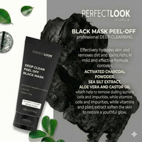 PERFECT LOOK LONDON Perfect Look London Peel-Off Face Mask for Blackhead Remover & Acne – Deep Pore Cleanser with Bamboo Charcoal & Kaolin – Unclogs Pores & Controls Oil