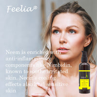 Feelia - Organic Neem Oil - Cold pressed, Rich in Vitamin E & Antioxidants, Repairs & Nourish, 100% Pure & Organic - 100ml