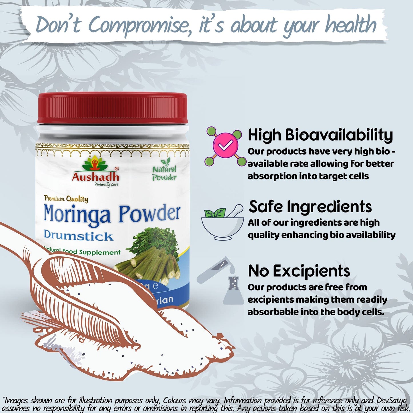 Aushadh Moringa Oleifera (Drumstick) Powder