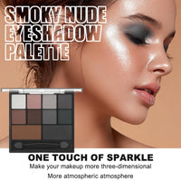 FresFresi Matte Smokey Eyeshadow Palette - Highly Pigmented Waterproof Grey & Black Eye Shadow with Dual-Ended Brush for Long-Lasting Makeup Look - Suitable for Women