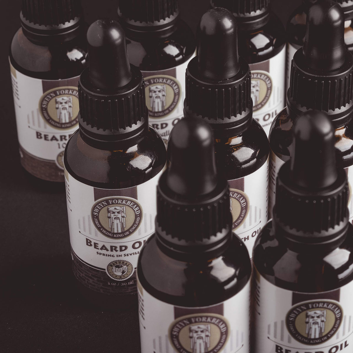 Beard Oil British Gentleman 100% Natural & Organic by Sweyn Forkbeard - A Beard Softener and Deep Conditioner For Men
