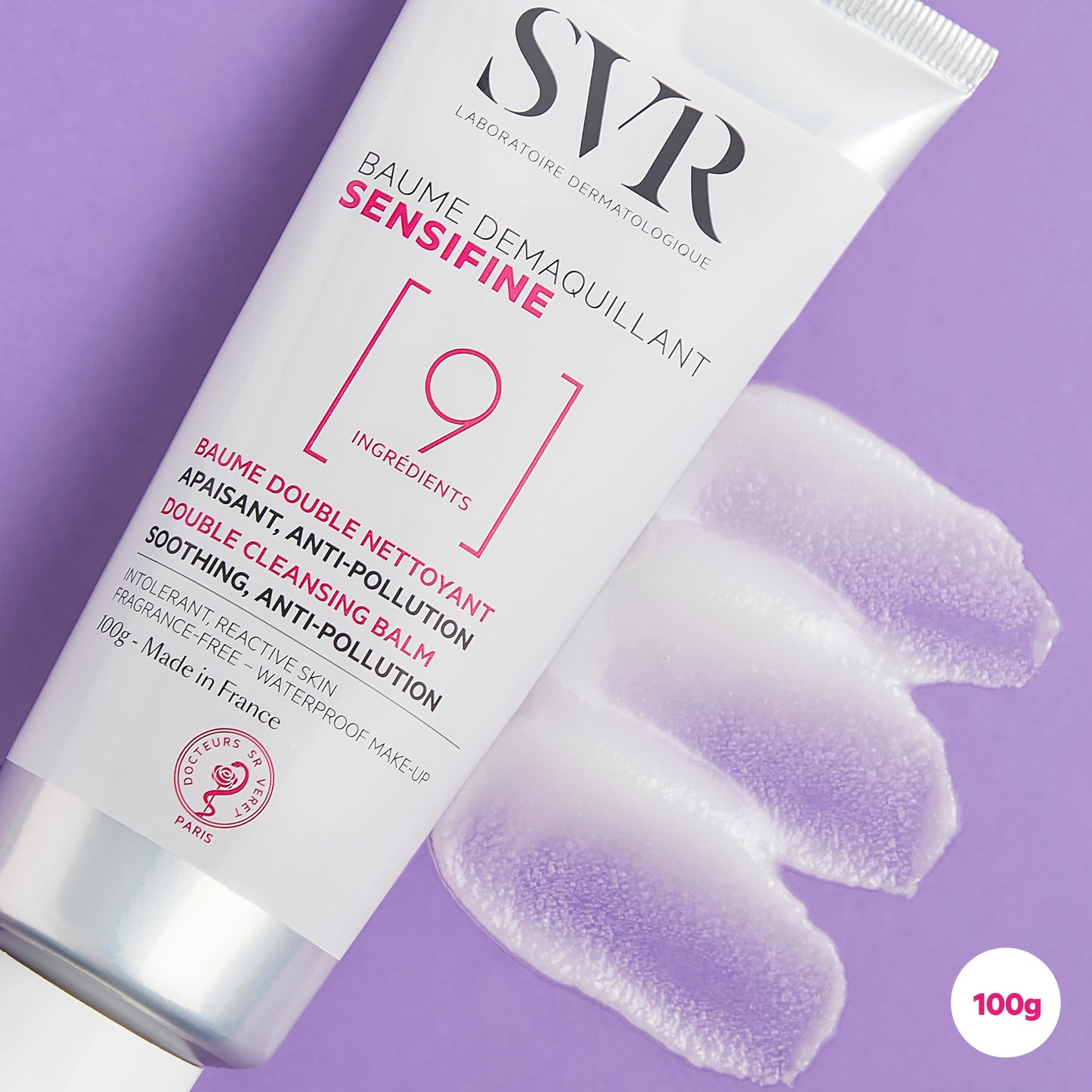 SVR SENSIFINE Soothing Balm-In-Oil Face Cleanser / Make-Up Remover - Clean, 9 Ingredient Formula - Coconut Oil + Shea Butter. Dry, Sensitive, Irritated, Reactive Skin. Ideal for Double Cleanse, 100ml