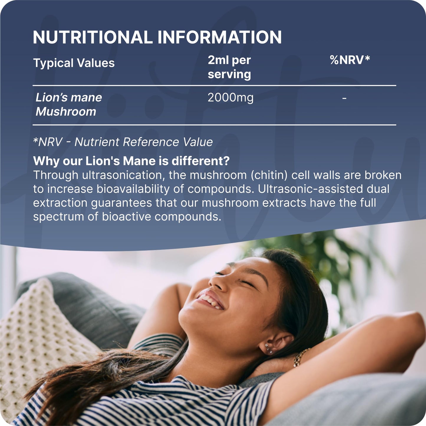 Kiihtu Lion's Mane Liquid Extract Tincture - 50ml | High Strength 2000mg Per Serving, Premium Mushroom Tincture Drops | Highest Bioavailability & Absorbency Supplement | UK