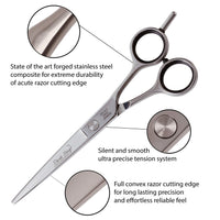 Dark Stag DS Professional Premium Barber Scissors - Heat Treated Durable Stainless Steel for Ultimate Hairdressing, Cutting & Styling (6.5 inch)