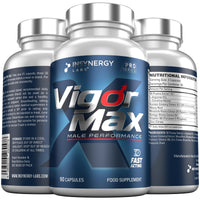 Insynergy Labs VigorMax Male Performance Supplement Extra Strong Fast Effect for Men - Energy, Stamina, 90 Ginseng Tablets