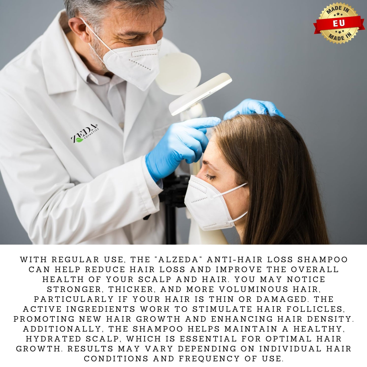 ALZEDA Anti Hair Loss Shampoo 200 ml with Biotin, Rosemary, Vitamin C, B12, B Complex, Mint | Anti Hair Loss | Hair Growth | for Men and Women | Hair Growth | Hair Loss