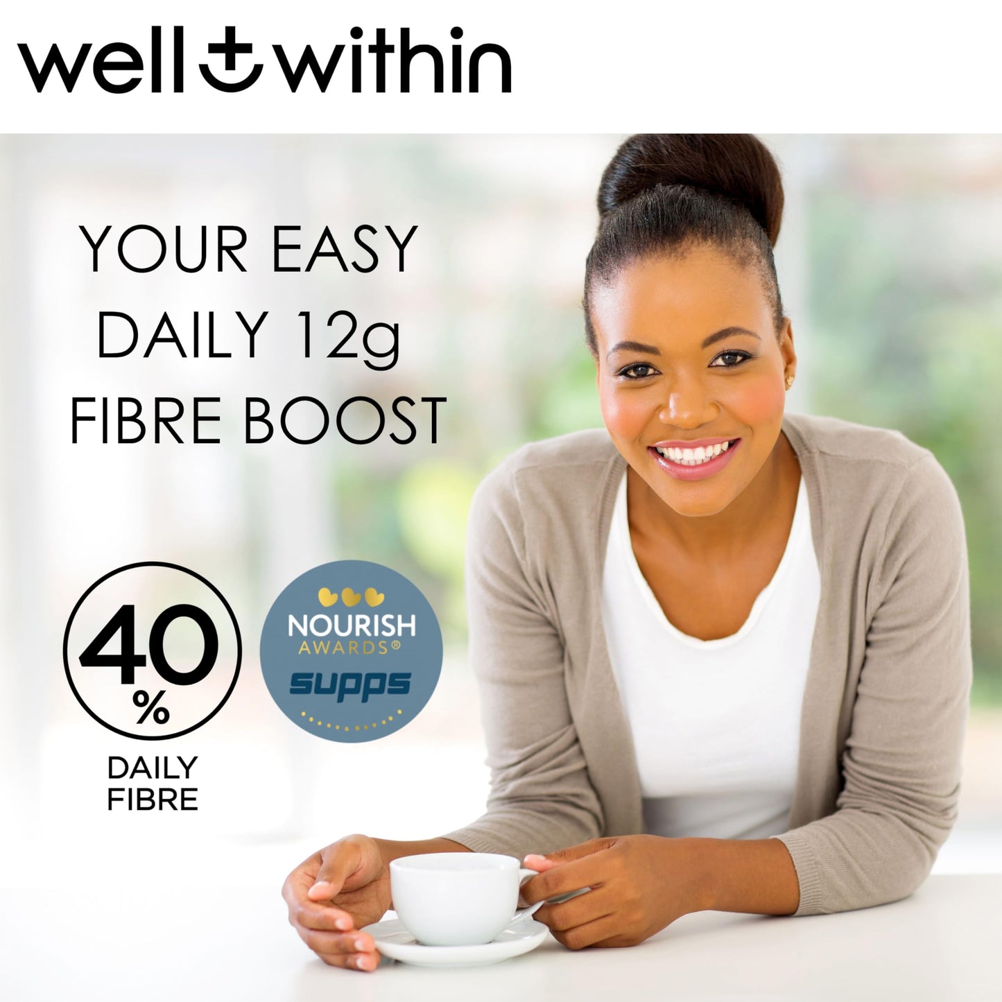 12g Soluble Fibre Supplement, 3in1 Fibre Powder, Well Within