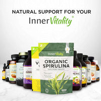 Organic Spirulina Tablets 1000 Easy to Swallow Tablets - 100% Pure Certified Organic Tablets Rich in Essential Vitamins & Minerals by Inner Vitality