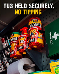 Big Wipes Holder - The Cage Van & Wall Bracket – Mountable & Fully Adjustable Heavy Duty Wipes Dispenser – Durable Polycarbonate Design for Workshop, Garage & Van Accessories