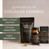 Ancient + Brave True Collagen 200g - Bovine Collagen Powder - 100% Hydrolysed Collagen Peptides (Type I) - High Protein, Fasting & Keto Friendly - Neutral Tasting - 30 Day Supply