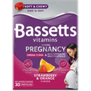 Bassetts Vitamins Pregnancy Omega-3 DHA, Multivitamins & Multiminerals Strawberry & Orange 30's No Added Sugar