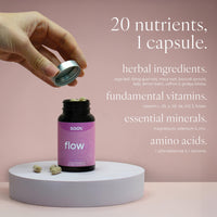 G&G Vitamins Soov Flow | Magnesium, B6 & Saffron PMS Supplement | 60 Capsules, Vegan