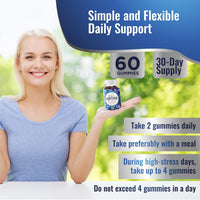 Cortisol Gummies for Women Men, 13-in-1 High Cortisol Reducer with Ashwagandha Magnesium L-theanine Rhodiola Rosea - Vegan Sugar Free, 60 Count