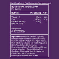 Bio Mirco BioMirco Kids Immune Support Vitamins, Zinc for Kids, Immune System Booster, Triple Immunity Gummies, Delicious Taste Children's Gummy with Vitamin C, Zinc and Natural Elderberry, Daily Immunity